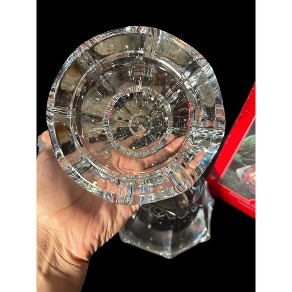 Royal Limited Crystal Clear Christmas Tree Covered Dish 24% Leaded 1999 RARE - Picture 11 of 12